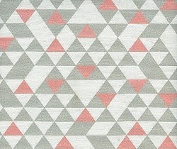 Réf. LOR18 / Toile Fine / gris et corail / 48 x 49 cm / 7,60 €  / 1 TOILE DISPONIBLE